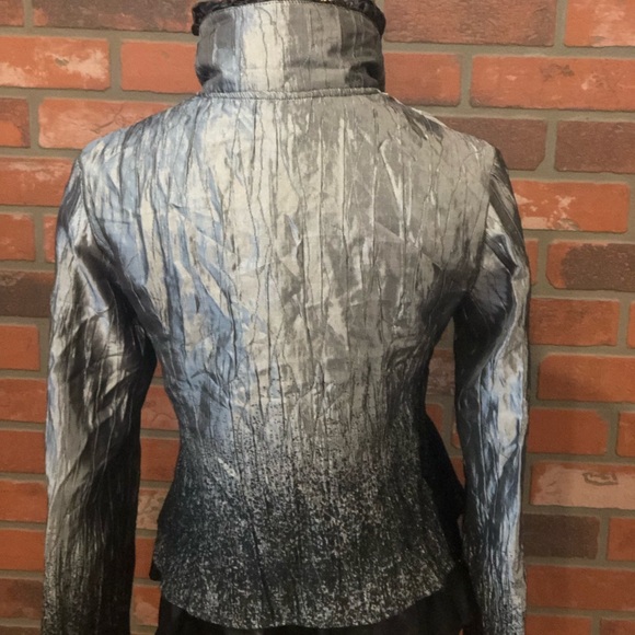 Size medium Minkas silver/black dress jacket - Picture 3 of 3